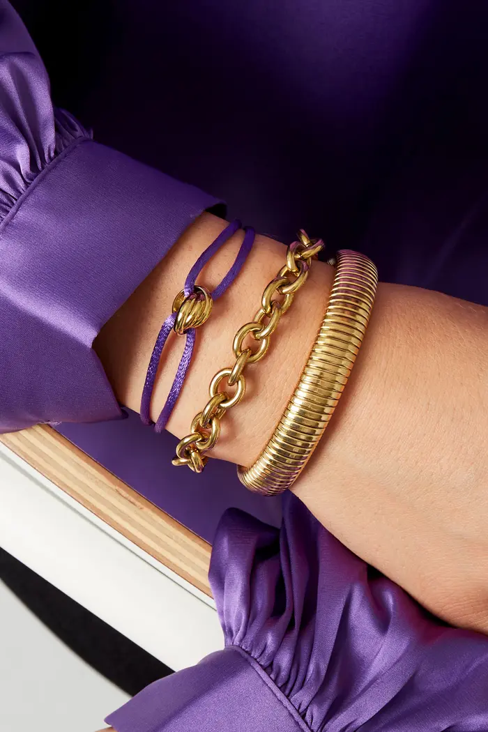 Armband Satin Knot  & Goud Stainless Steel
