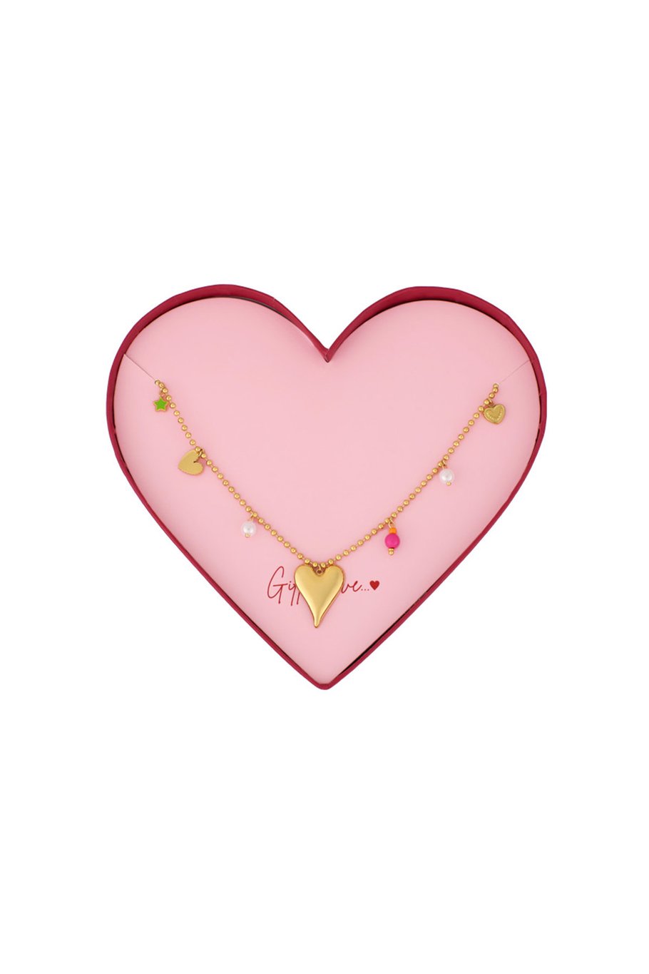 Gift of love stainless steel ketting