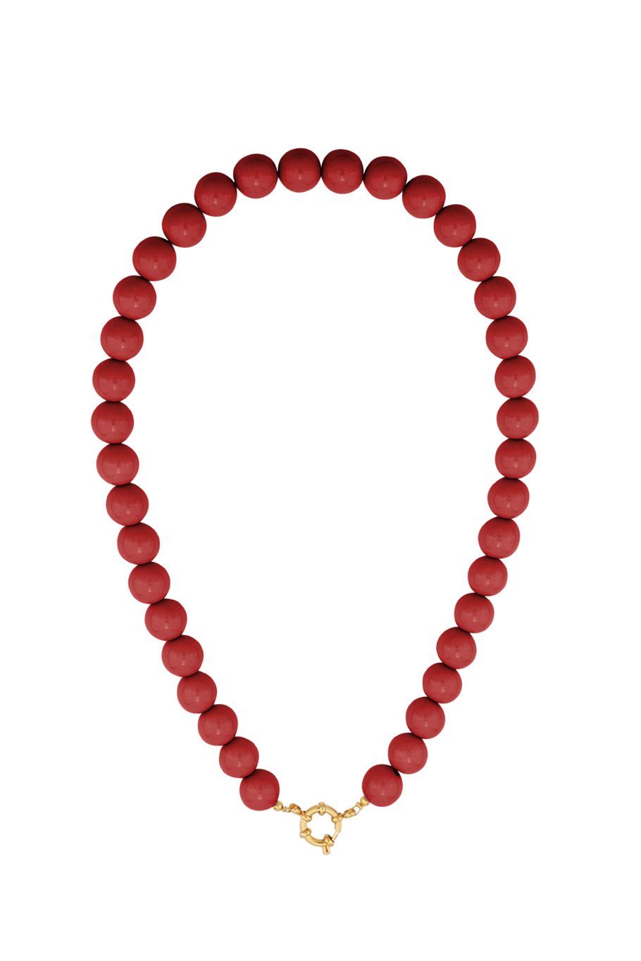 Gekleurde kralenketting wine red