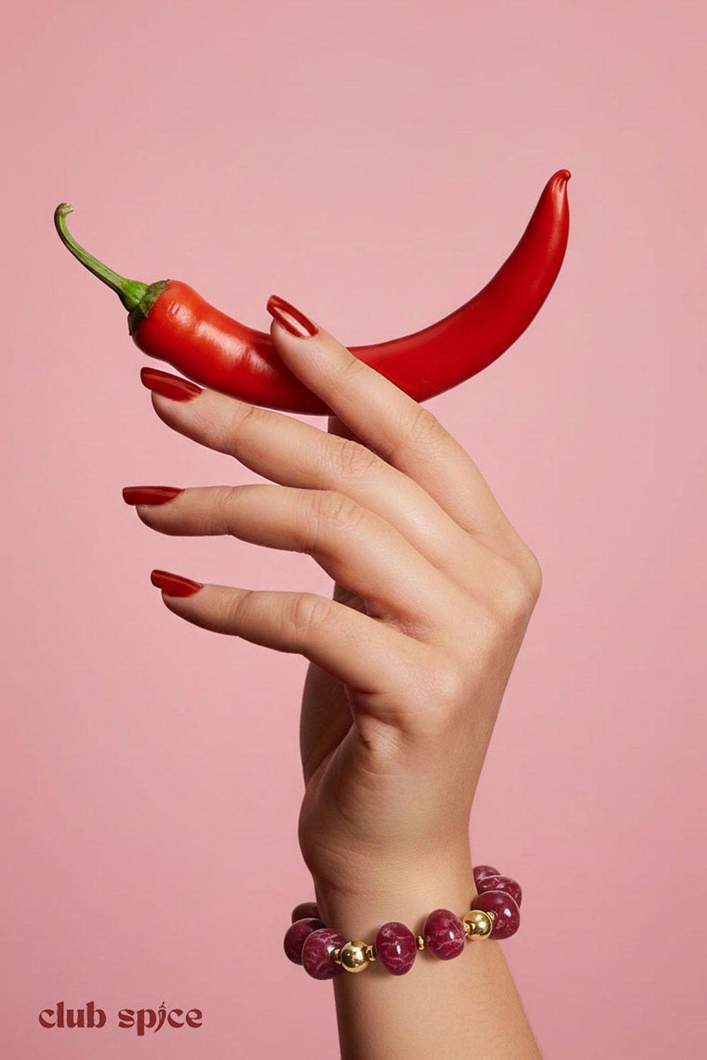 Kralen armband wijnrood