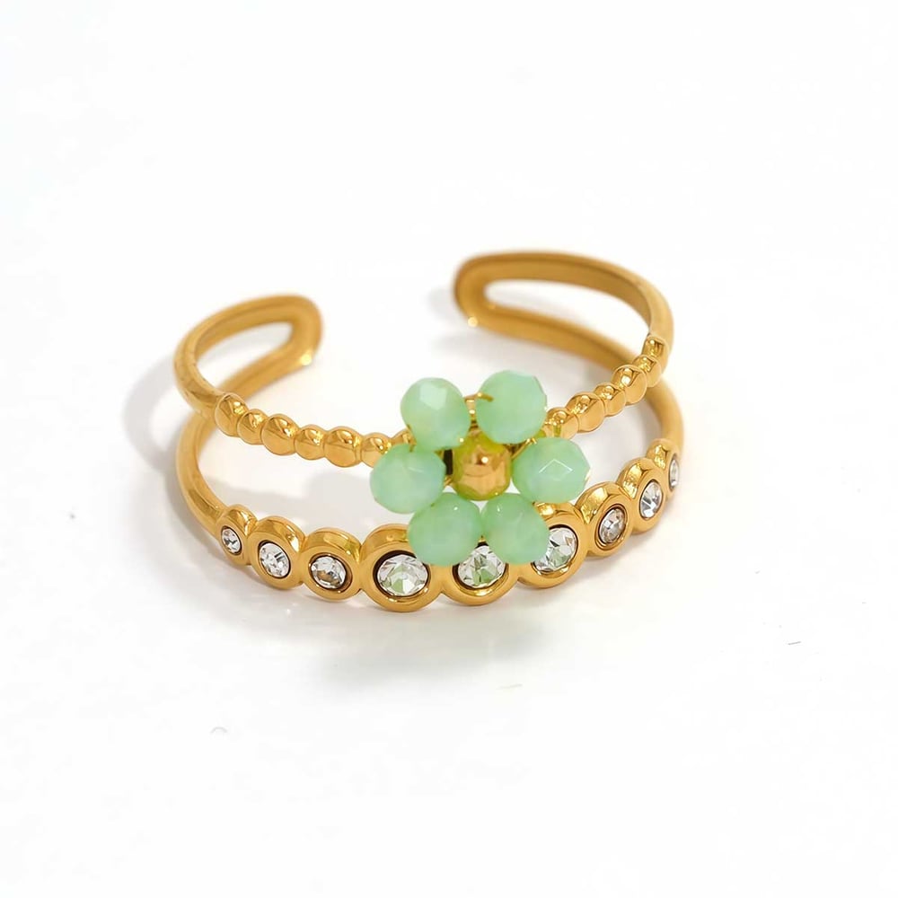 Bloemen ring groen