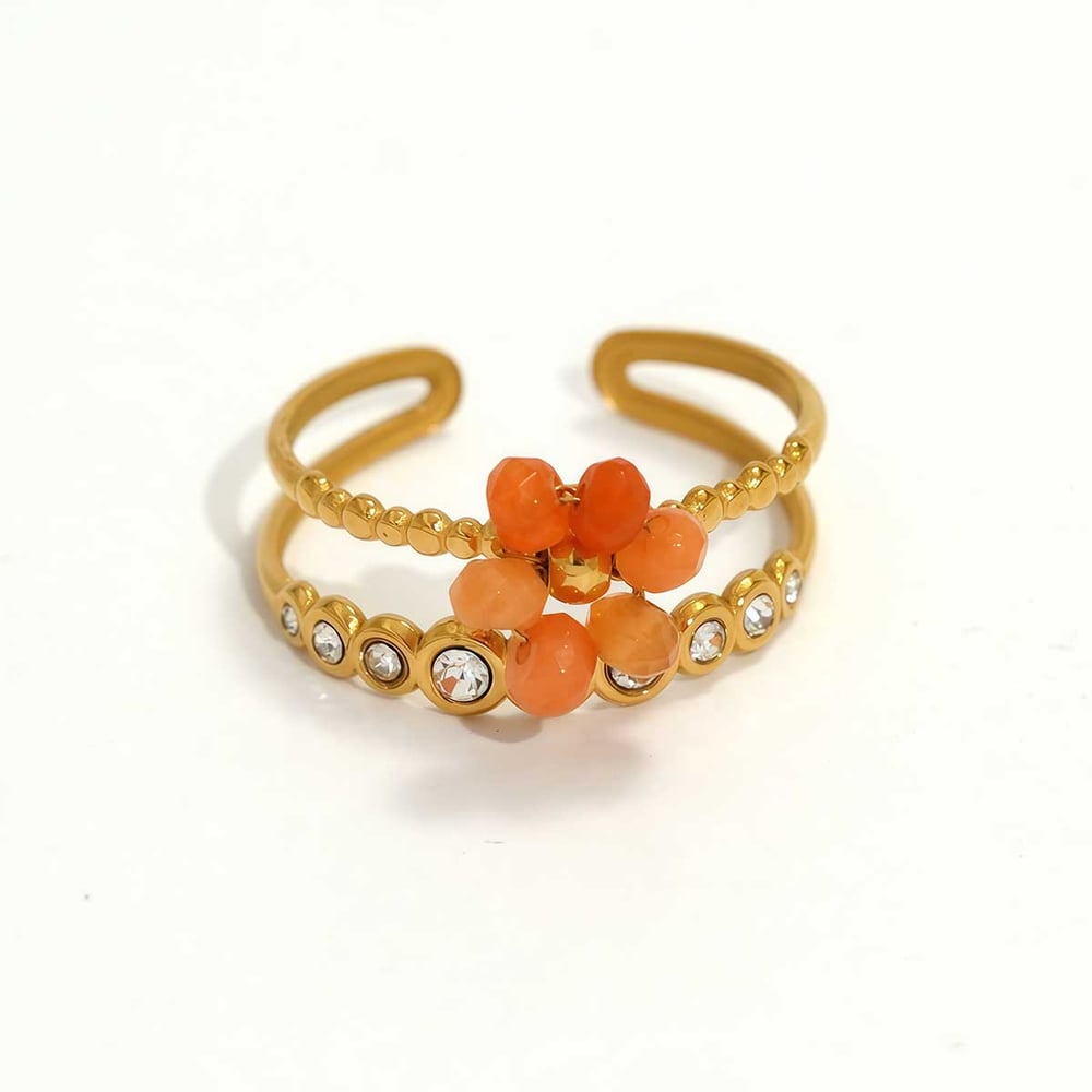 Bloemen ring oranje