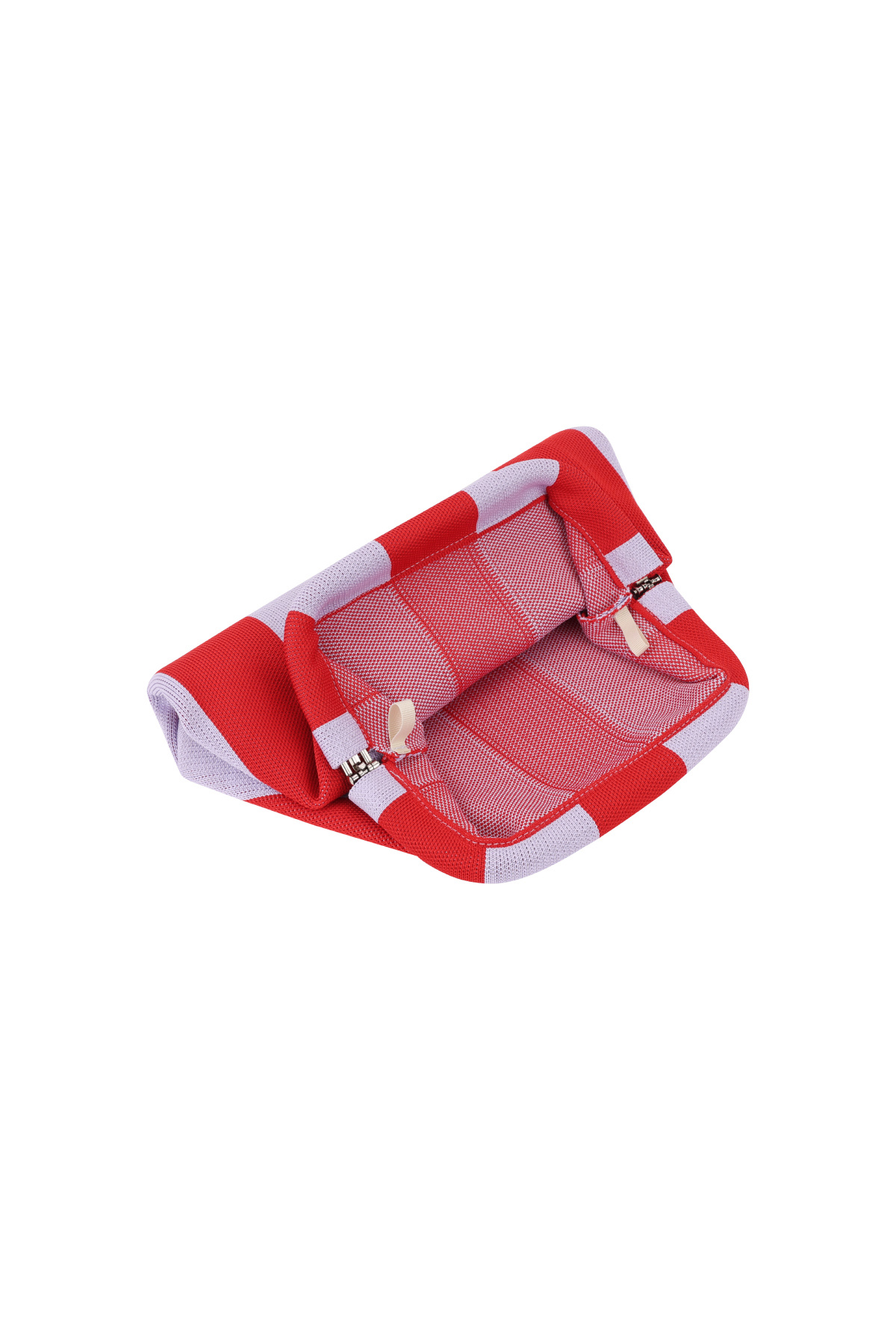Gestreepte strandclutch - Zwart - Afbeelding 4